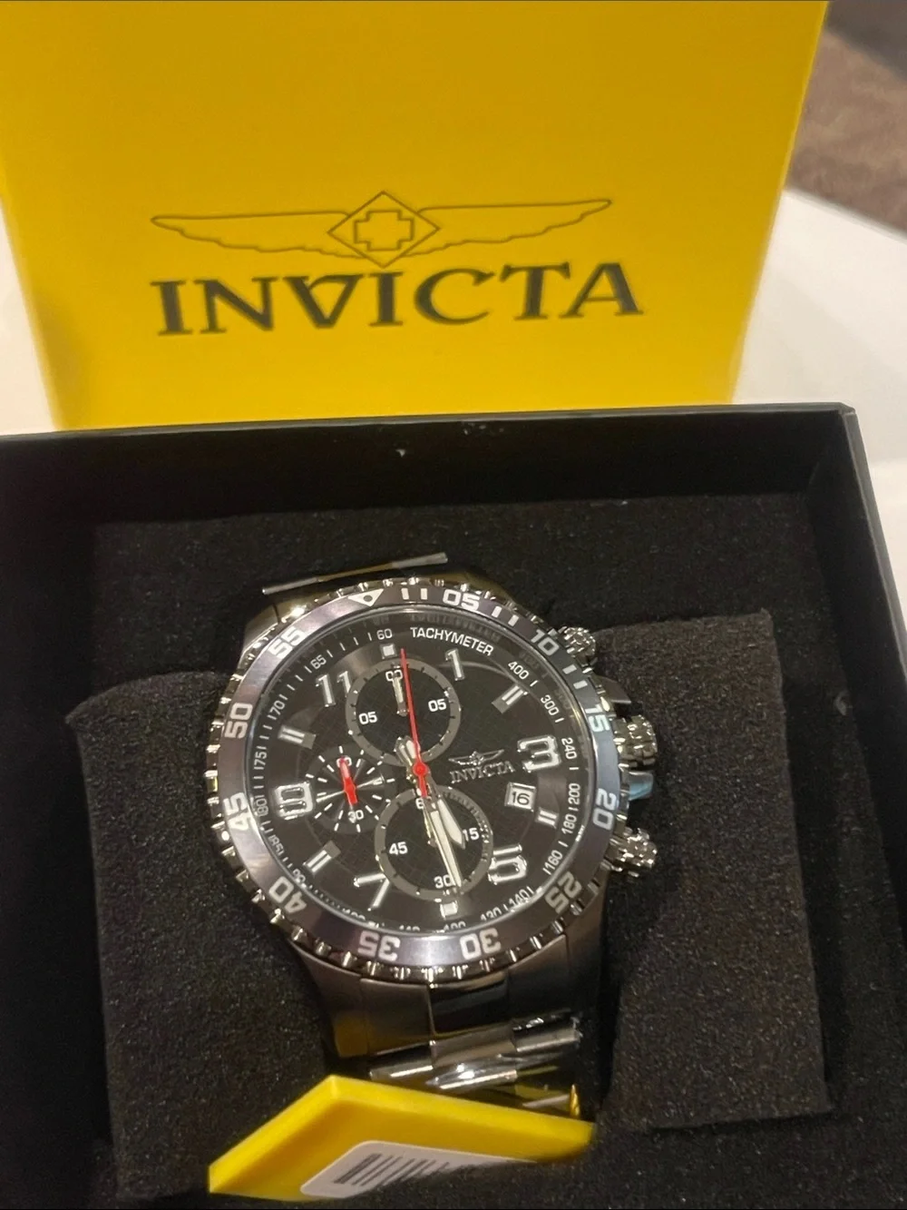 Invicta Men’s Black Stainless Steel Chronograph Watch 69808